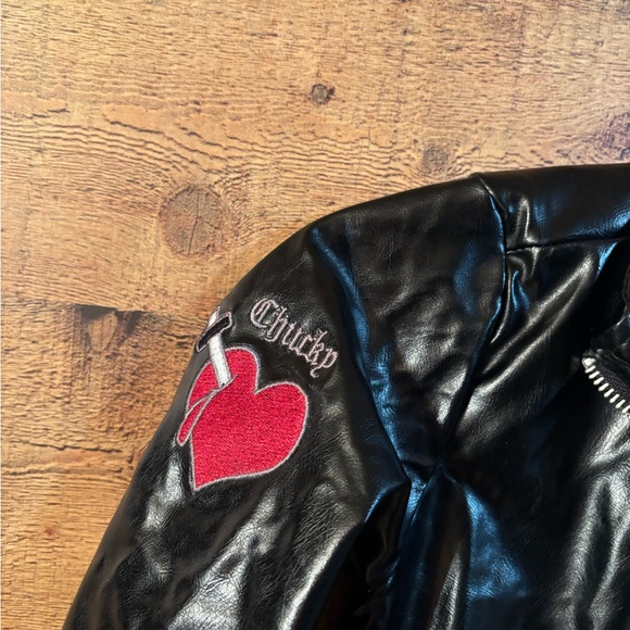 Spirit Halloween Bride of Chucky (Tiffany) biker jacket and wig costume - Picture 8 of 11